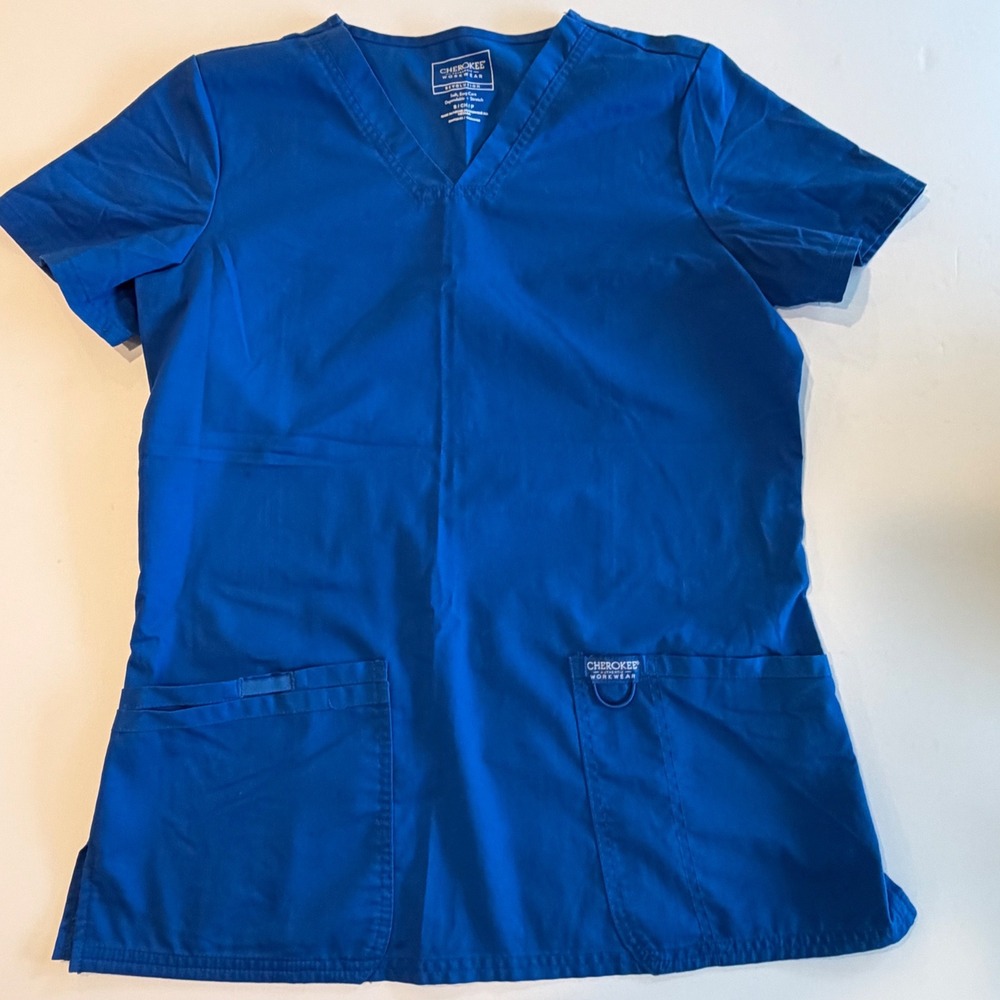 Lot of 6 Womens Scrub Tops Star Wars Greys Anatomy Cherokee Bundle S - Picture 4 of 12